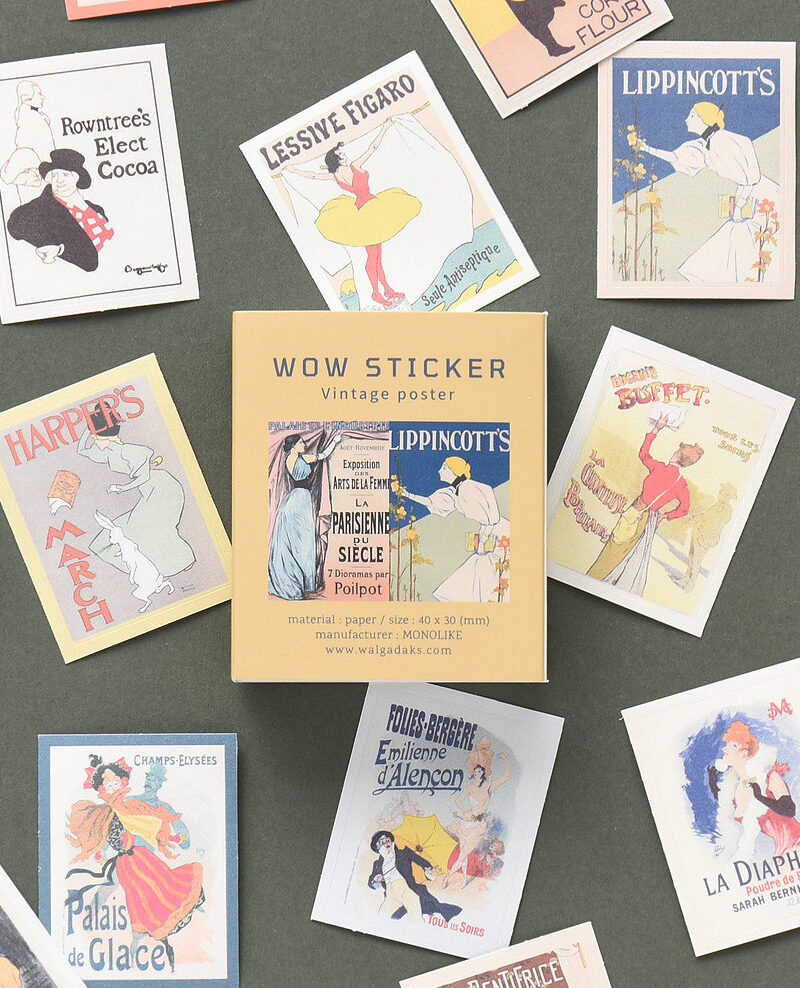 MONOLIKE Wow Sticker – Vintage Poster - Office Supplies