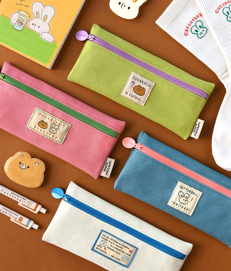MONOLIKE Unmatched Friends Flat Pencil Case - Bags & Wallets