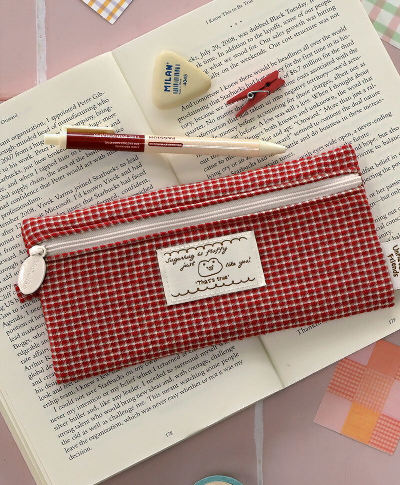 MONOLIKE Unmatched Friends Fabric Check Pencil Case Series.2 - Bags & Wallets - View 1