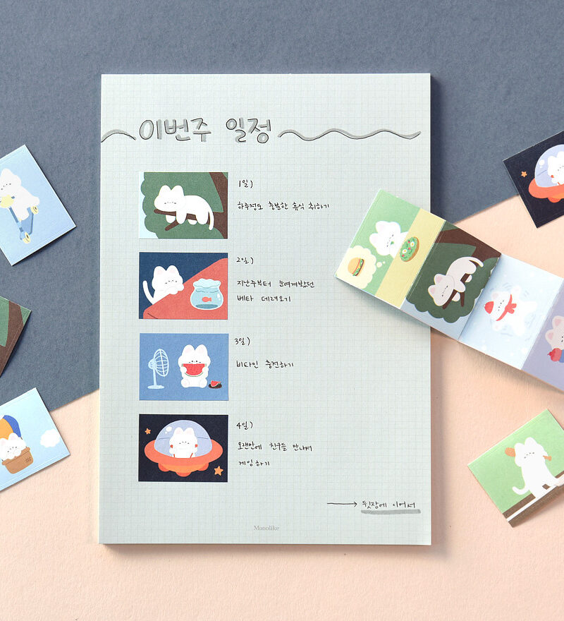 MONOLIKE Wow Sticker – Cloudy’s Daily Life ver.2 - Office Supplies - View 1