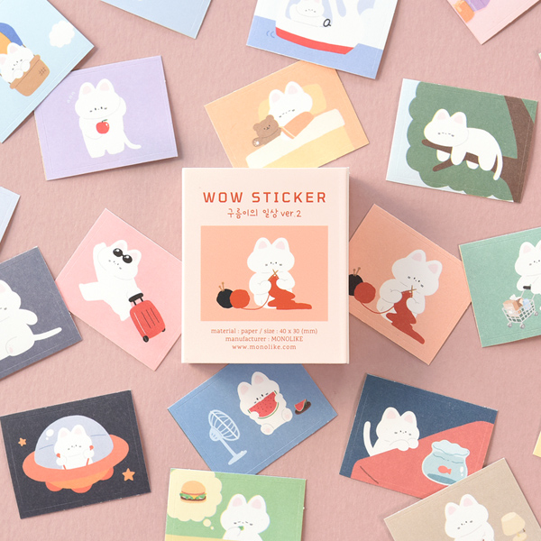 MONOLIKE Wow Sticker – Cloudy’s Daily Life ver.2 - Office Supplies