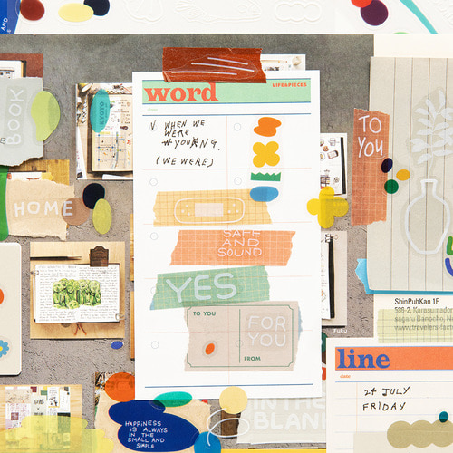 LIVEWORK Life & Pieces Sticker Collection – Transparent - Office Supplies