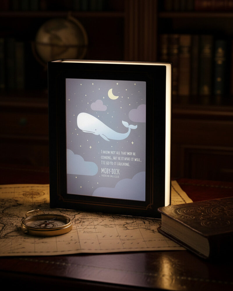 BOOKFRIENDS Literature Lighting Book Mood Lamp – Moby-Dick - Home & Living