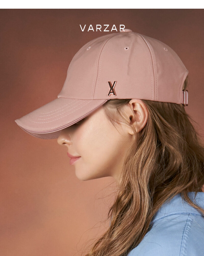 VARZAR Rose Gold Stud Over Fit Ball Cap - Fashion Accessories