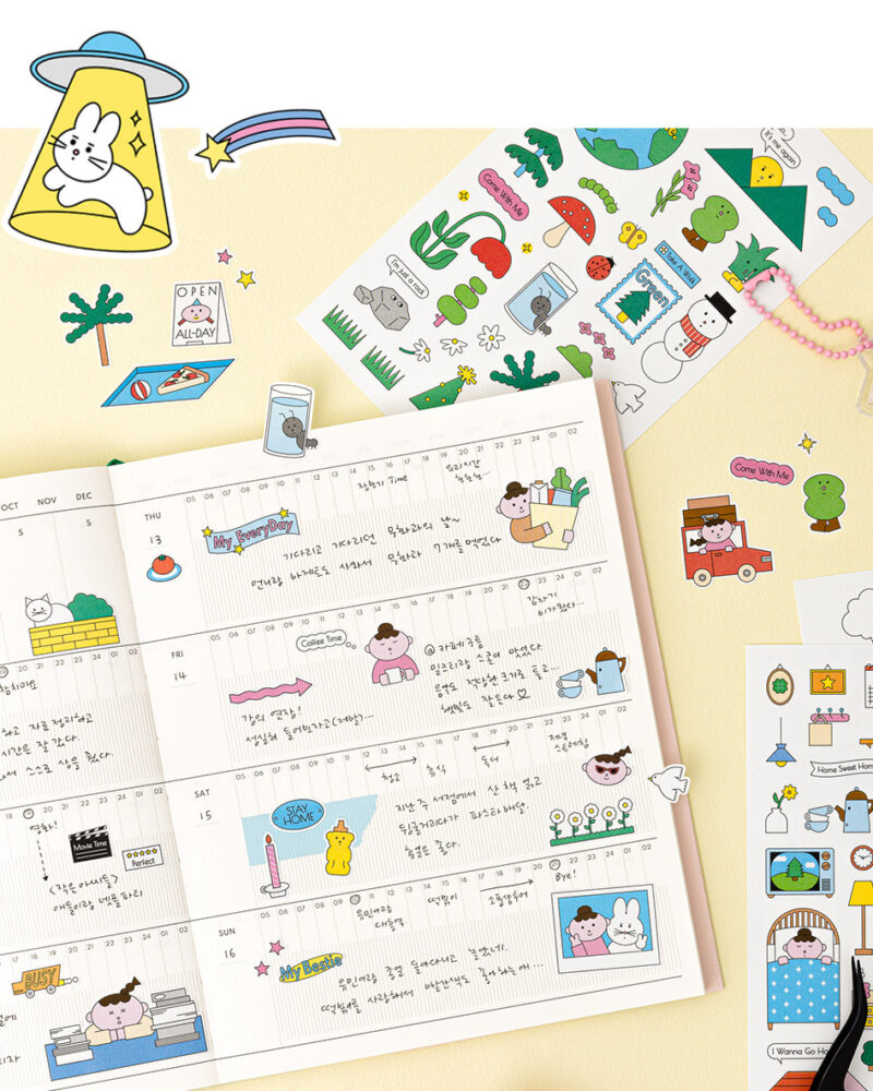 LIVEWORK Illust Sticker Pack - Office Supplies