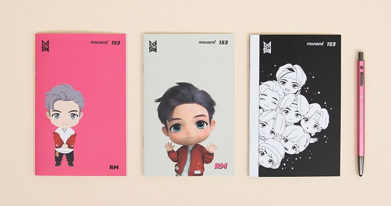 Monami TinyTAN 153 ID Notebook Set - RM - Notebooks - View 1