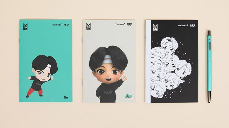 Monami TinyTAN 153 ID Notebook Set - Jin - Notebooks - View 1