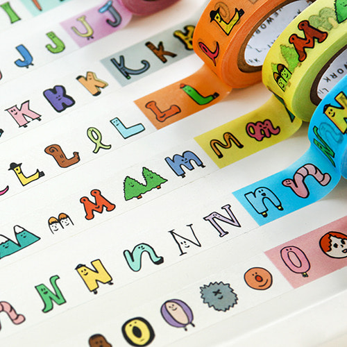 LIVEWORK Jam Jam Alphabet Paper Tape (A–N)