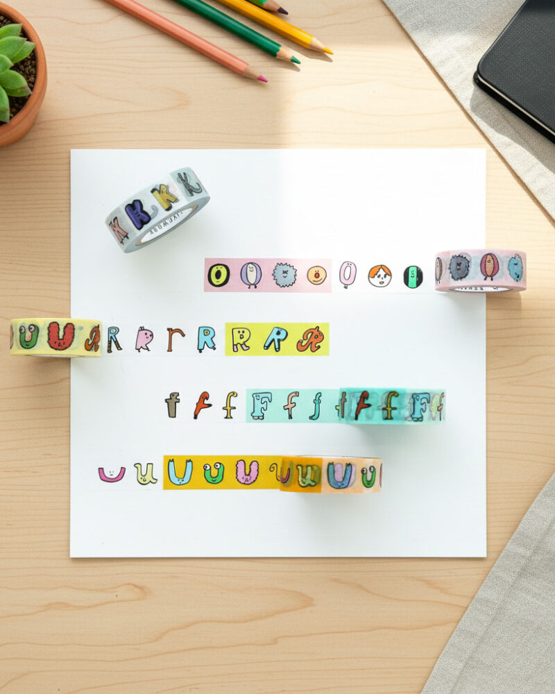 LIVEWORK Jam Jam Alphabet Paper Tape (O~Z, Number) - Office Supplies - View 1