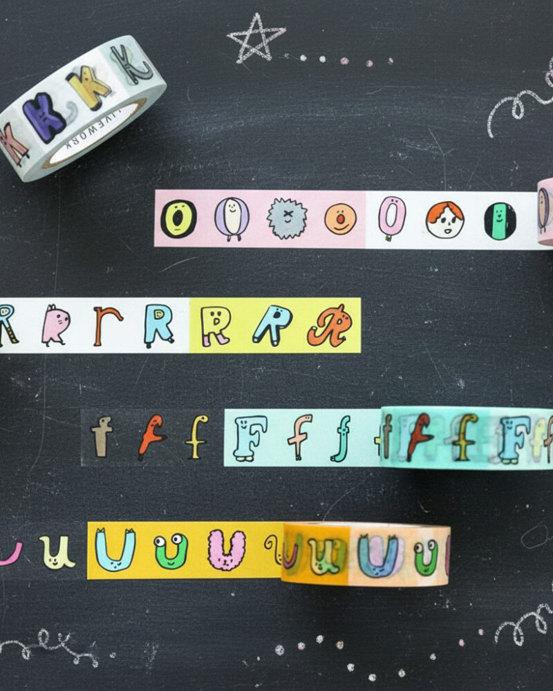 LIVEWORK Jam Jam Alphabet Paper Tape (O~Z, Number) - Office Supplies