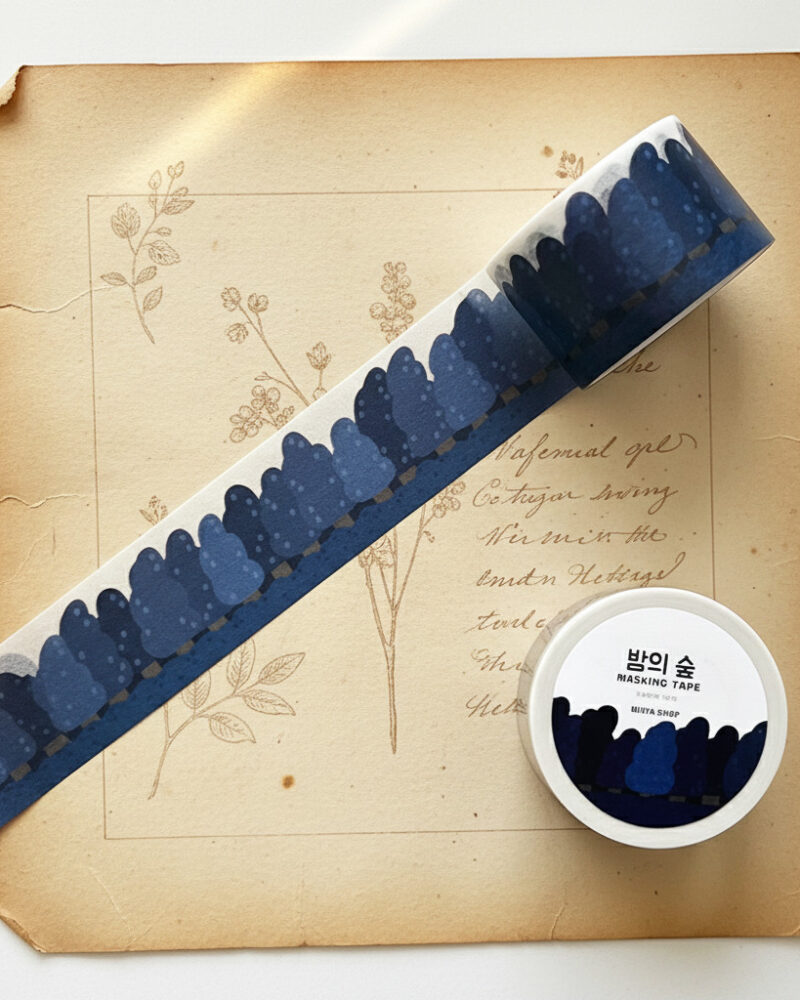 MIIYASHOP Night Forest Masking Tape - Office Supplies