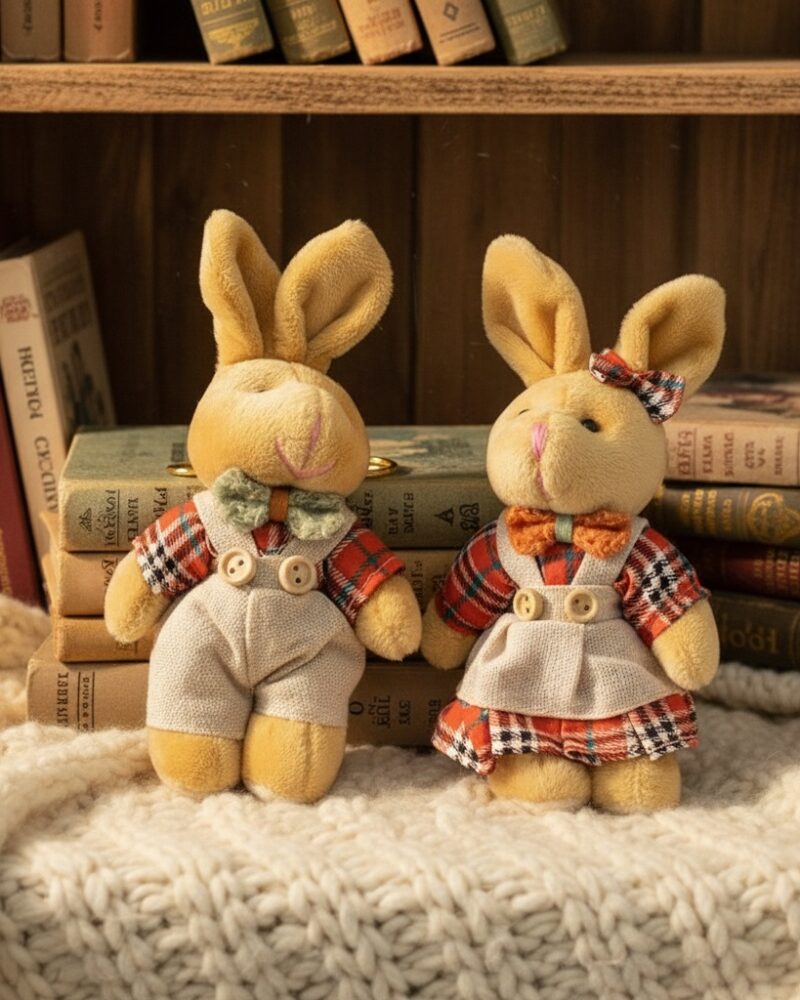 Handmade Chunky Teddy Bunny S Keyring - Dolls - View 1