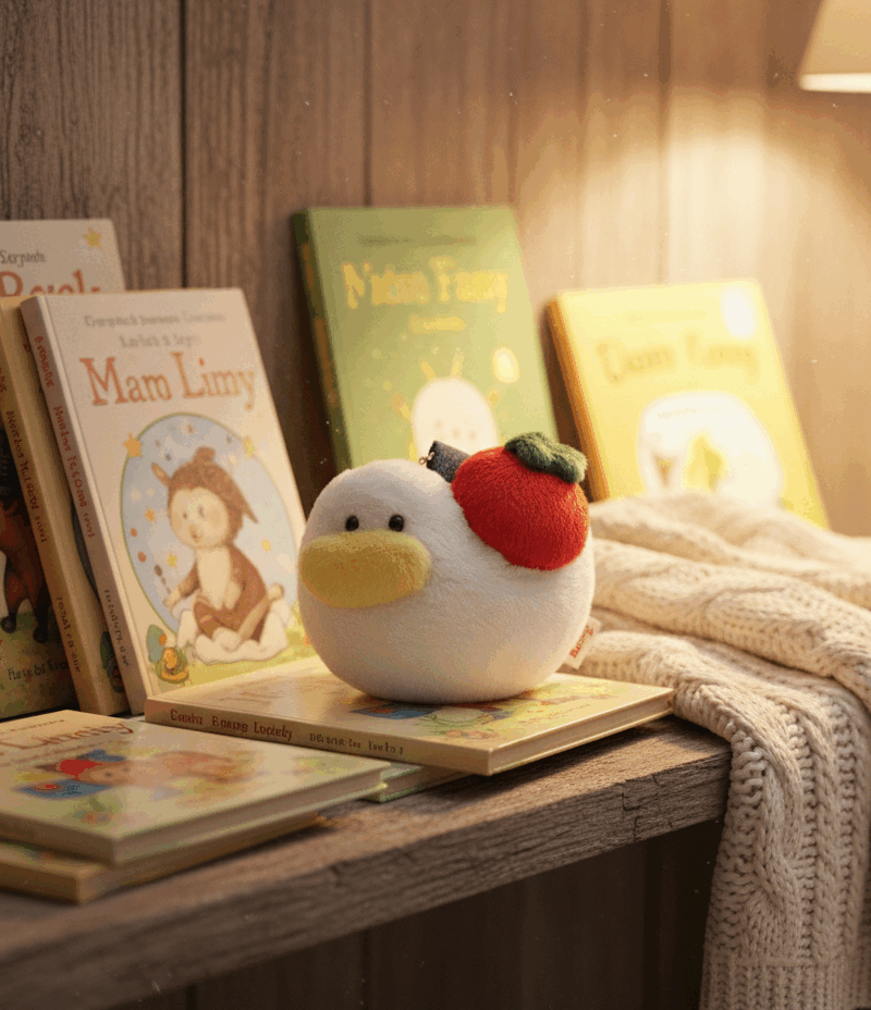 Otto the Duck Carrying a Tomato Keyring - Office Supplies