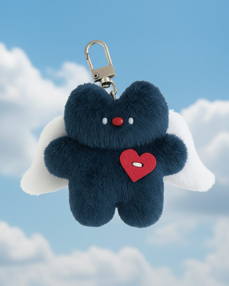Cupid Cat Plush Keyring - Office Supplies