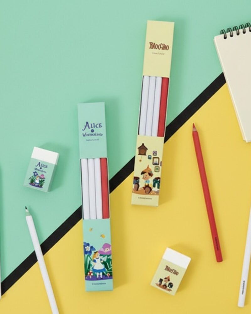 Pencil, Eraser & Colored Pencil Gift Box Set - Office Supplies - View 1