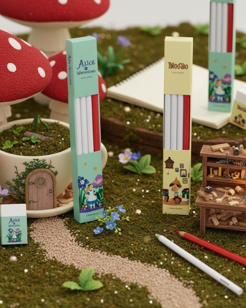 Pencil, Eraser & Colored Pencil Gift Box Set - Office Supplies