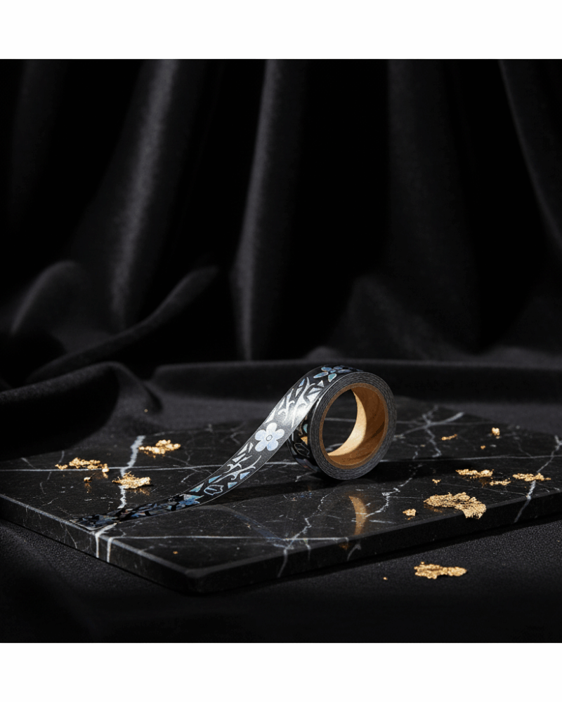 MEAHART Flower Mother-of-Pearl Masking Tape 1M - Washi Tape