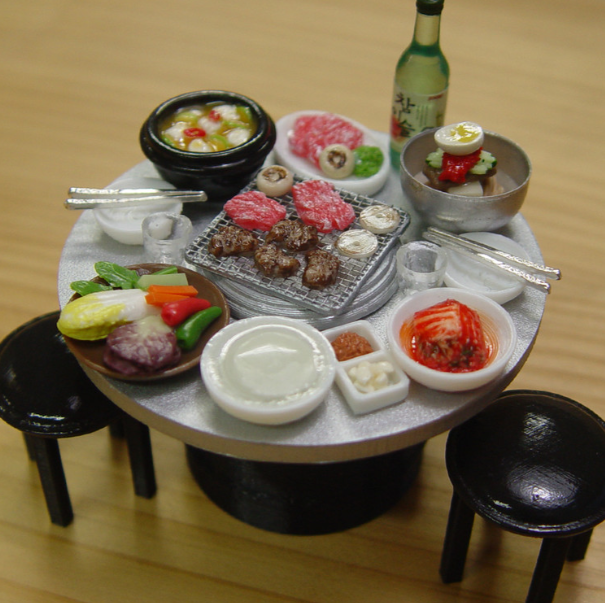 Miniature Charcoal Grilled Beef Set + 2 Chairs (Free Gift)