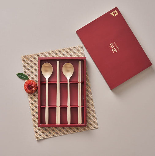 Bbangjja Yugi (bronze) Choptick and Spoon Set