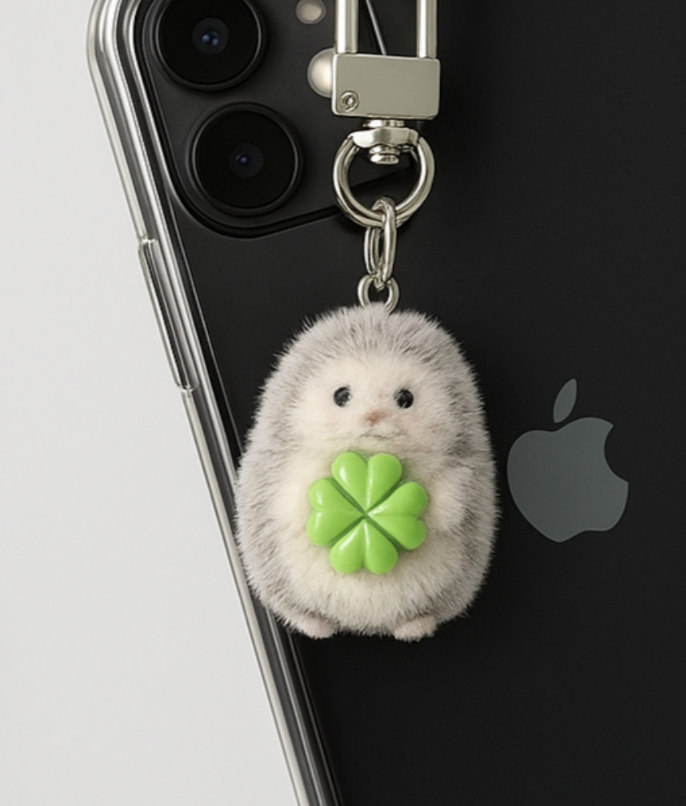 SHININGPEOPLE Lucky Hedgehog Keyring