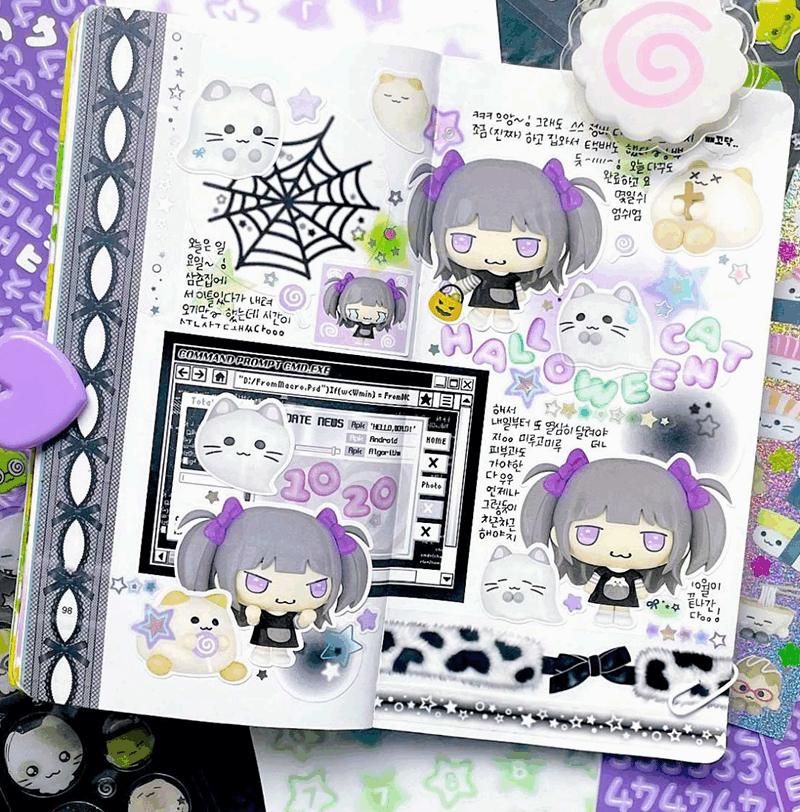 Alternative view of MOII TTOI Halloween Cat Seal Sticker