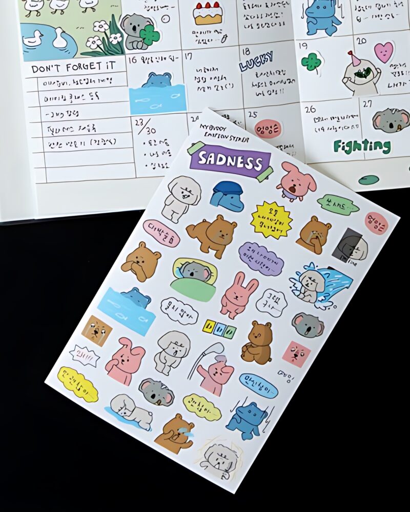 O-CHECK My Buddy Emotion Sticker  02.Sadness*2sheets