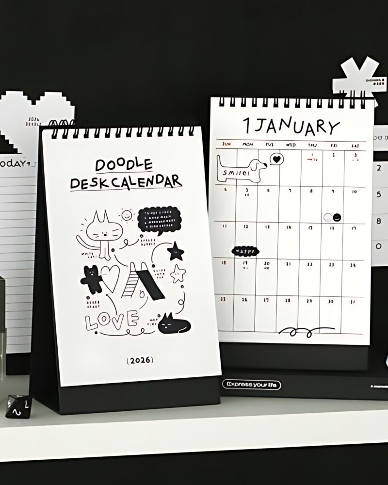 ICONIC 2026 Doodle Desk Calendar
