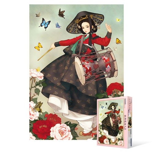 Korean Peony Lady 2 Jigsaw Puzzle 500, 1000 Pieces