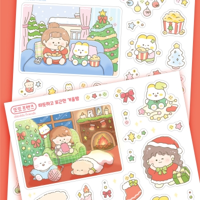 DDODDO FRIENDS Colorful Christmas Sticker Pack