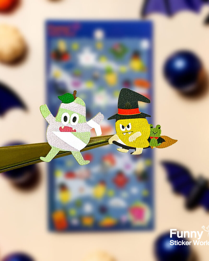 Alternative view of FUNNYSTICKER NC-201 Trick or Fruit – Vegetable Monster Halloween Sticker * 2 pcs