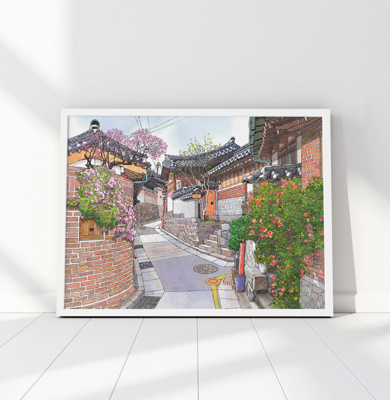 Alternative view of 500 Piece Jigsaw Puzzle – Spring in Bukchon Hanok Village