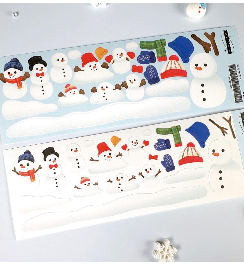ZZIBOOOO Snowman Seal Sticker (2 Sheets)