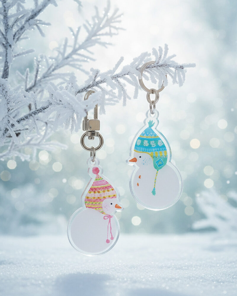 NEULBOM Snowman Couple Keyring