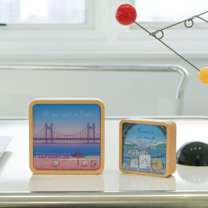 Busan Travel Wooden Frame Magnet – Large Size