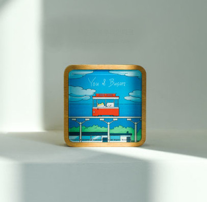 Busan Travel Wooden Frame Magnet – Small Size