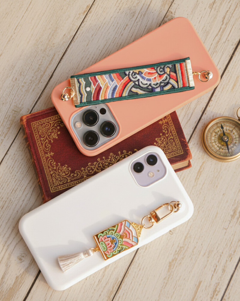 Traditional Lotus Pattern Keyring