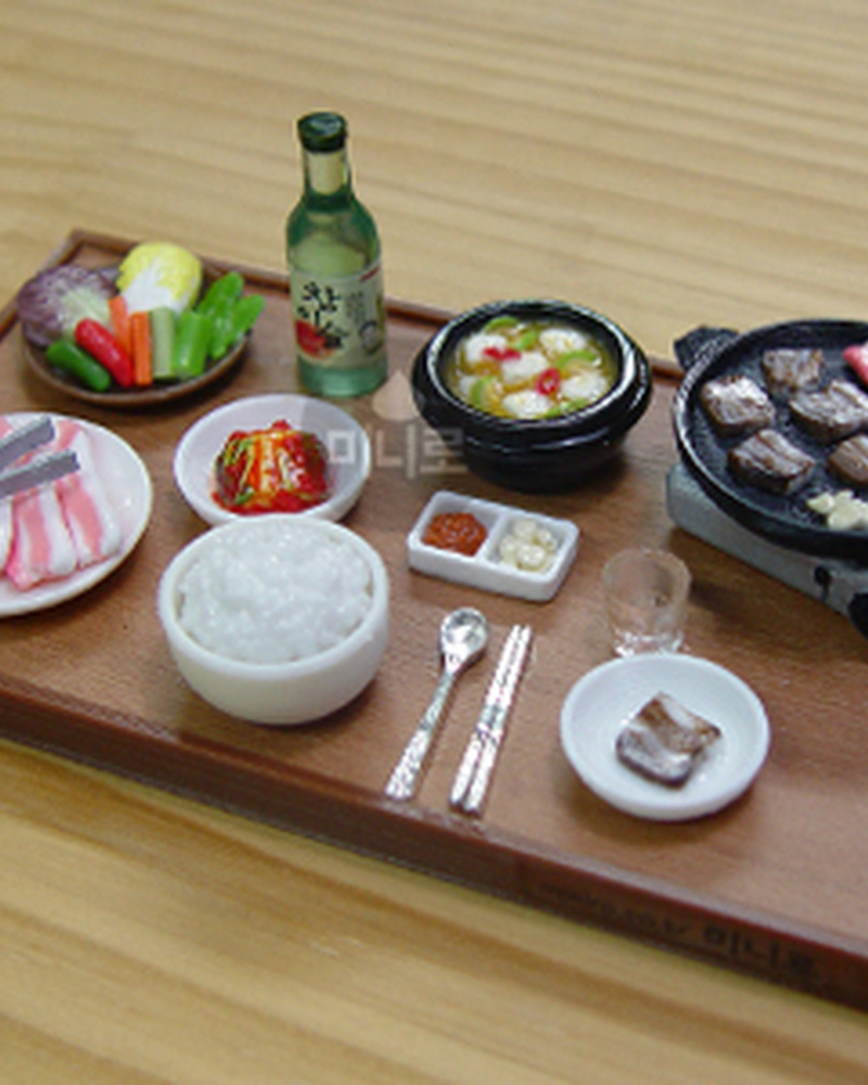 Miniature Korean Grilled Pork Belly Set