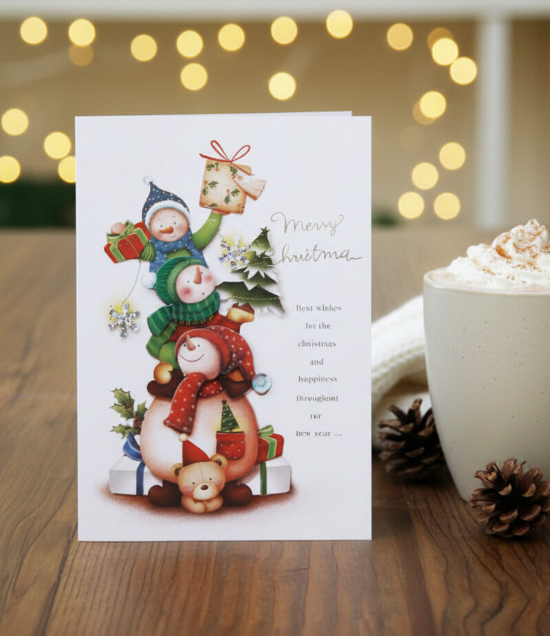 FROM&TO Snowman Christmas Card *2pcs