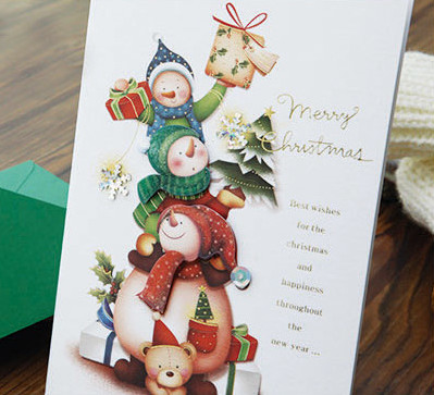 Alternative view of FROM&TO Snowman Christmas Card *2pcs