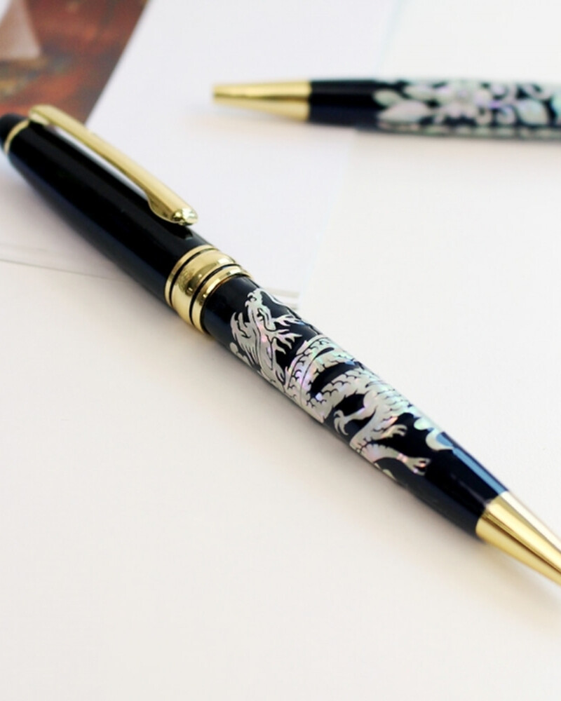 Korean Luxury Mother-of-Pearl Dragon Ballpoint Pen