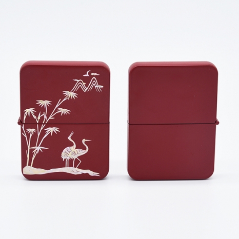 Alternative view of Mother-of-Pearl Nail Clipper Set (Red)