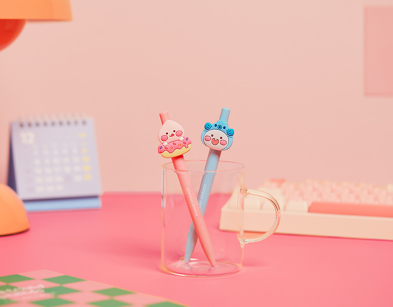 Alternative view of Kakao Friends Lovely Apeach Puffer Gel Pen_Little Apeach