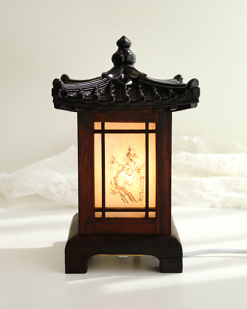 Alternative view of Korean Traditional Hanok Tile Roof Hanji Mood Lamp