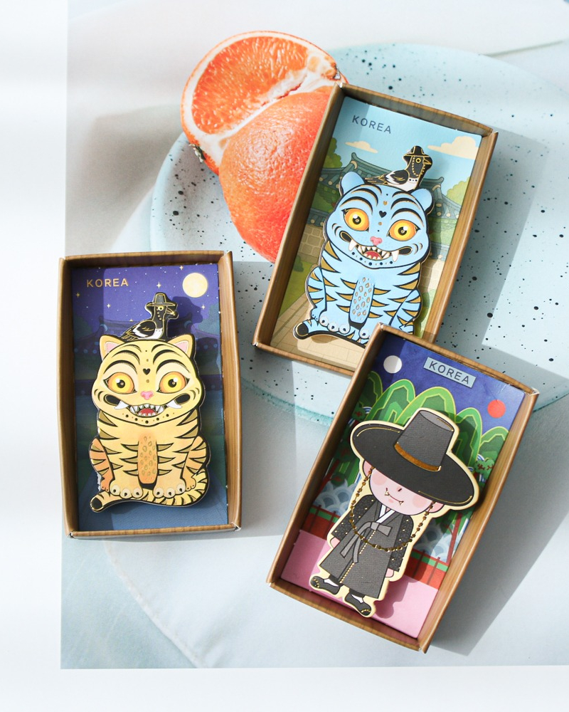 Korean Traditional Character Frame Magnet