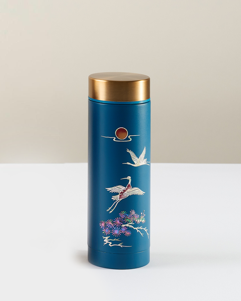 Alternative view of K-Heritage Mother-of-Pearl Color Tumbler - Pine and Crane (Songhak)
