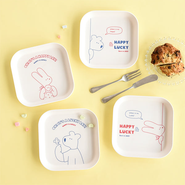 MONOLIKE Happy And Lucky Square Tray Set