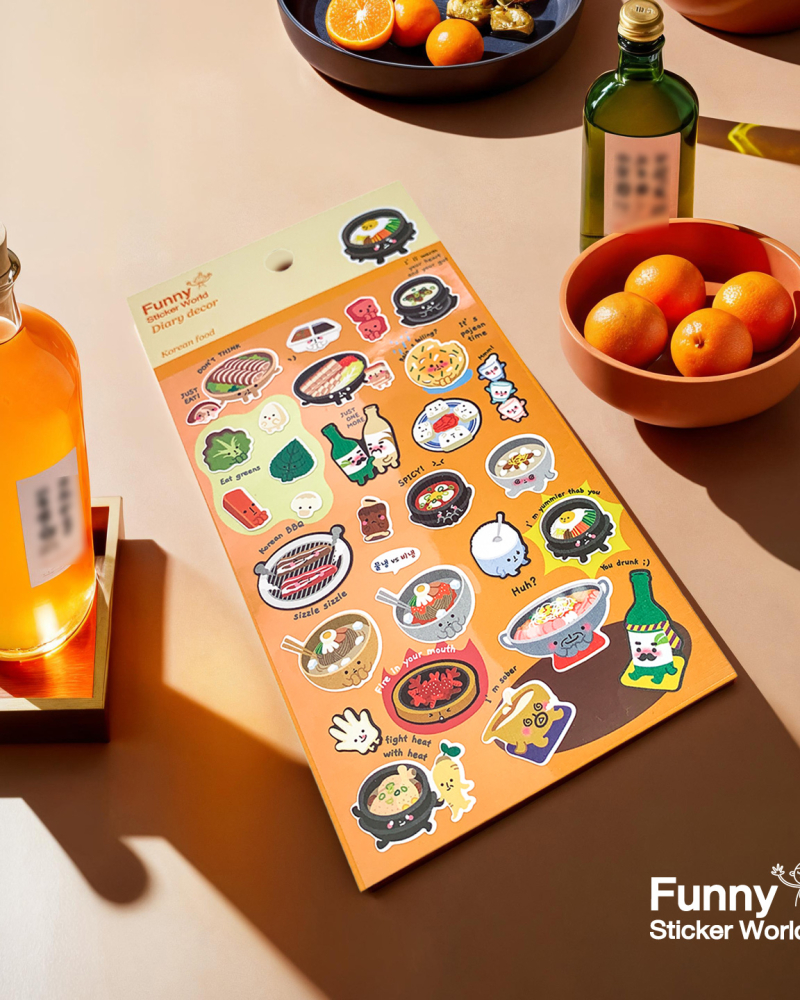 Alternative view of Korean food diary Deco Stickers 2 Sheets