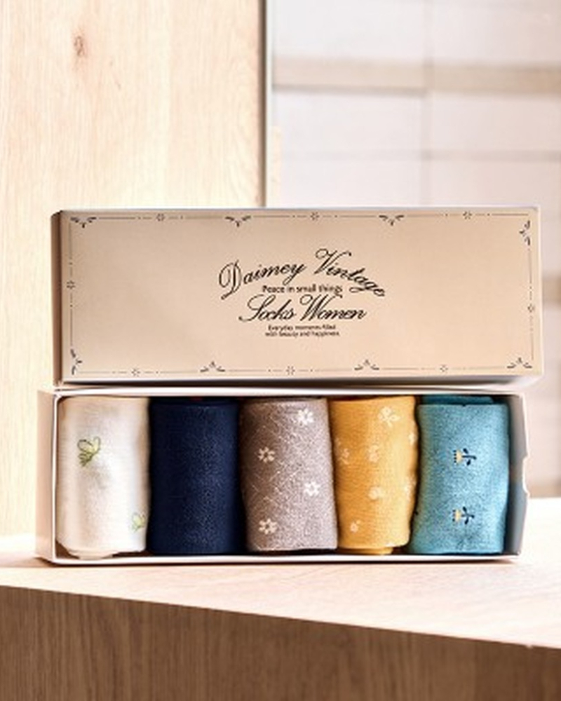 Dailylike Daymi Vintage Socks Women 5P - 02 Present