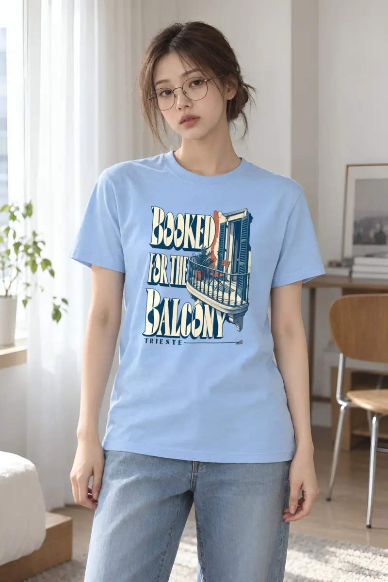 “BOOKED FOR THE BALCONY” Heavyweight Unisex Crewneck T-shirt