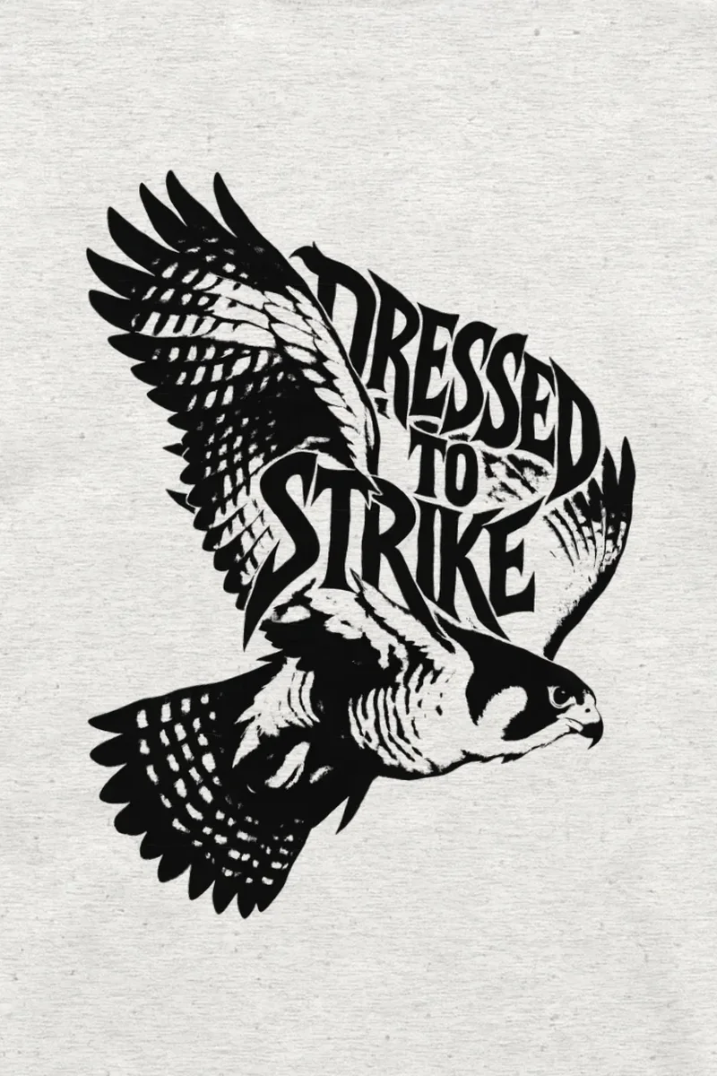 "Dressed to Strike" Unisex Longsleeve T-shirt - the graphic up close